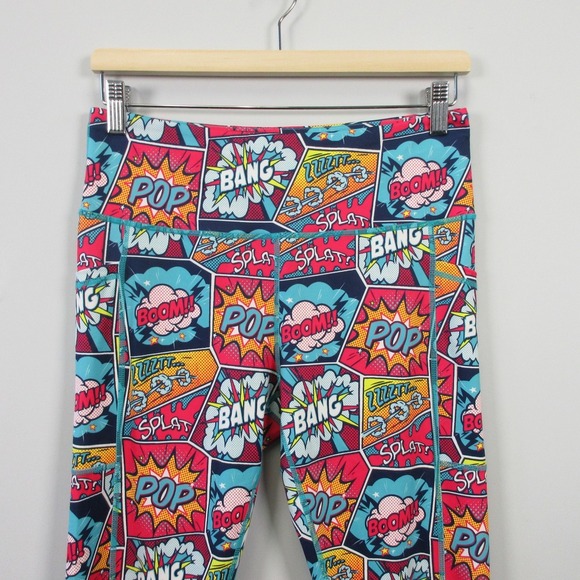 Constantly Varied Gear Leggings Women M Comic Book Pop Art Print Athleisure 242 - Picture 9 of 11